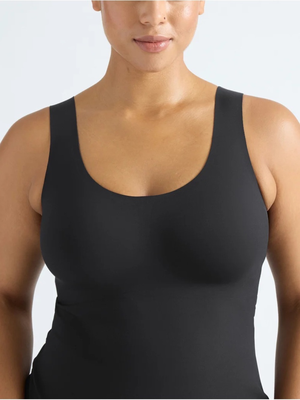 knix| Black LuxeLift Seamless Scoop Neck Shaping Tank Sz L+ (36DDD, or E-G)